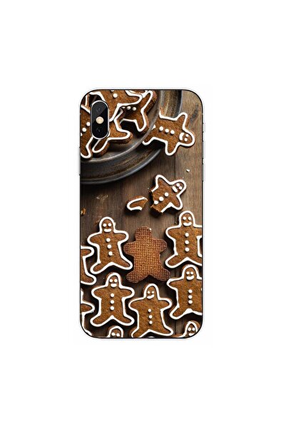 OEM Husa compatibila cu Apple iPhone X Silicon Gel Tpu Model Craciun Turta Dulce