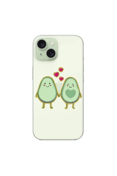 Other Apple iPhone 15 Avocados Transparent Silicone TPU Θήκη