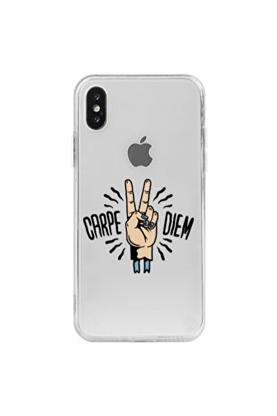Other Apple iPhone X Carpe Two Diem Transparent Silicone TPU Θήκη