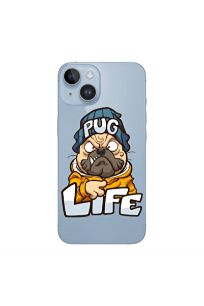 Other Apple iPhone 14 Pug Life 2 Transparent Silicone TPU Θήκη