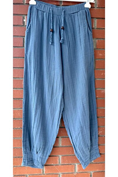 PAZEN MODA PİLE DETAYLI MÜSLİN PANTOLON