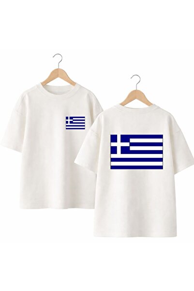playwear 100% pamučna majica širokog kroja sa okruglim izrezom i grčkom zasta...