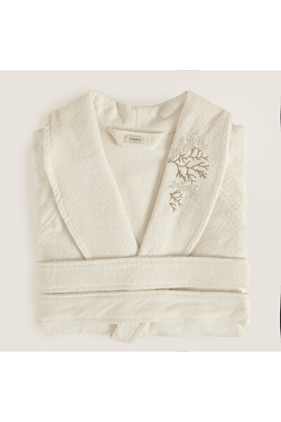 Chakra Alberta Bamboo Women's Bathrobe Ecru
