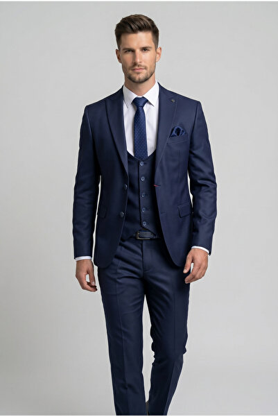 AtlasGiyim Erkek Slim Fit Yelekli Takım Elbise ( 2026)