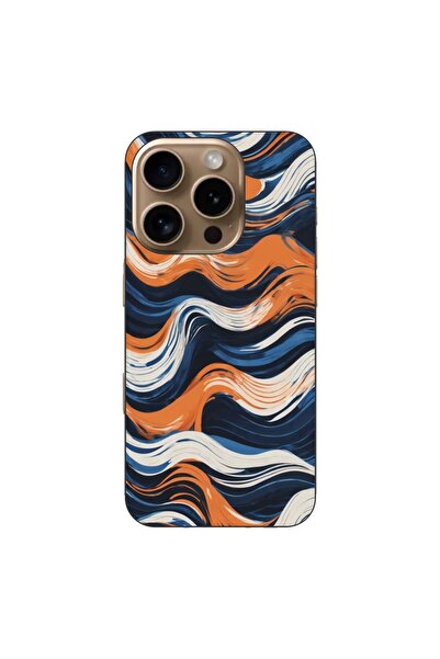 OEM Husa compatibila cu Apple iPhone 16 Pro Silicon Gel Tpu Model Abstract Cr...