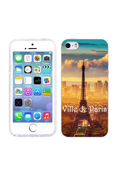 OEM Husa compatibila cu Apple iPhone 5S, iPhone 5 Silicon Gel Tpu Model Paris