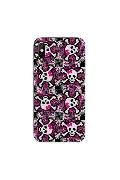 OEM Husa compatibila cu Apple iPhone XS Silicon Gel Tpu Model Pop Art Skeleton