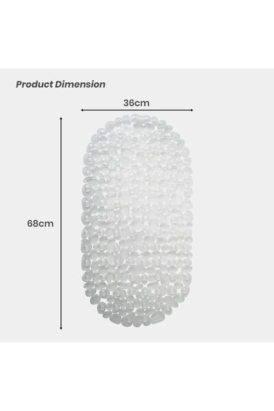 HOMEPRO Anti-Slip Bath Mat Large Size Non-Slip Bath Mat with Suction Cups, Dr...