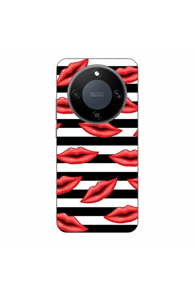 OEM Husa compatibila cu Honor Magic8 Lite Silicon Gel Tpu Model Striped Kisses