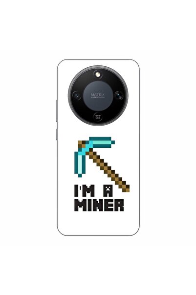 OEM Husa compatibila cu Honor Magic8 Lite Silicon Gel Tpu Model Minecraft Miner
