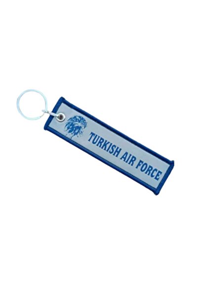 Turkish Air Force "İstikbal Göklerdedir" Yazılı Nakış İşlemeli Bez Anahtarlık