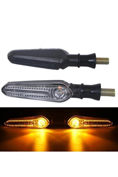 Motosiklet Sinyal Takım Yanıp Söner (Kaymaz) Led Sarı Işık Mt25-R25 Model (Sağ+Sol 2 Adet)Arasmto