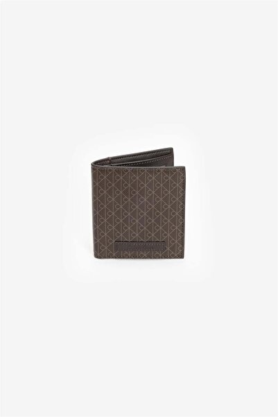 Calvin Klein Erkek CK Desen Çoklu Kart Bölme Gri Cüzdan LV04D1084G-BAY