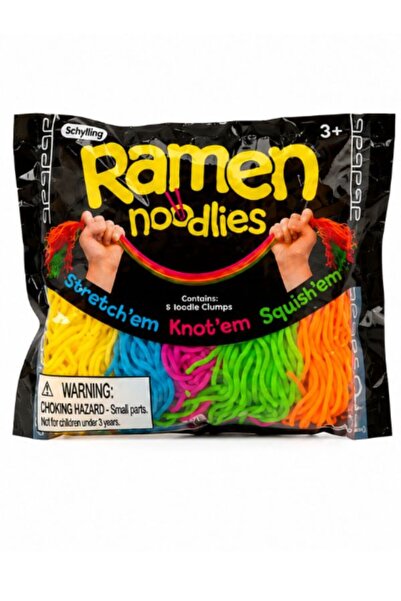 SHOP LIKE A PRO Tăiței Squishy Ramen Neon, Jucărie Antistres Elastică, Tăiței...