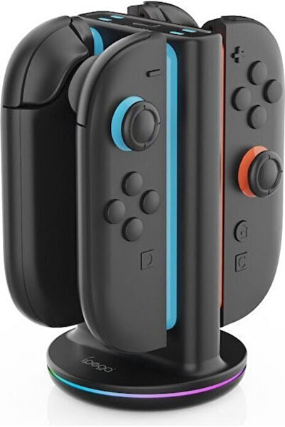 ipega Sw2051 Βάση Φόρτισης RGB για Χειριστήρια Joycon Nintendo Switch 2 Μαύρο