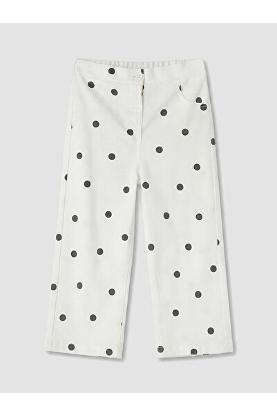 LC Waikiki Nevavm Polka Dot Baby Girl Gabardine Pants with a Difference