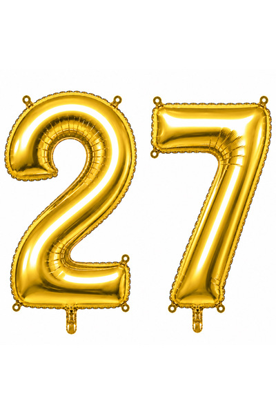 BeySüS 27 Foil Balloons Gold Color (36 cm)