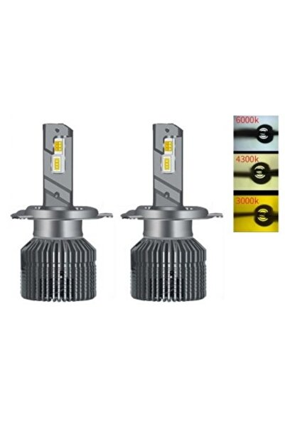 Xenon Bright Set de 2 LED-uri auto H4 Canbus, 3000K/4300K/6000K, putere 50W, ...