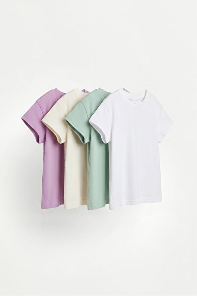 LEFTIES 4'lü düz renk t-shirt paketi