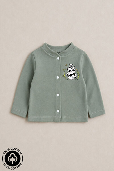 Miniel Unisex Baby Panda Printed 100% Cotton 3-12 Months Seasonal Combed Cott...