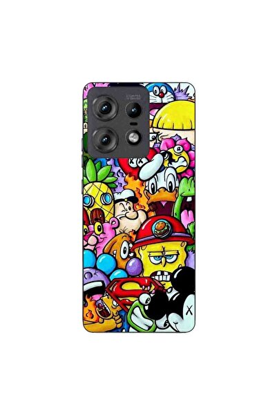 OEM Husa compatibila cu Motorola Edge 50 Pro Silicon Gel Tpu Model Pop Art Ca...