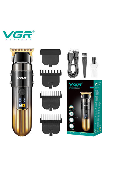 VGR Trimmer Profesional V-929, Incarcare rapida, Autonomie 200 minute, Afisaj...