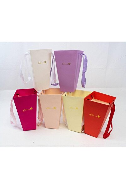 OEM Cutii Cadou Pentru Aranjamente Florale Carton Trapez Pliate 10/set Alb