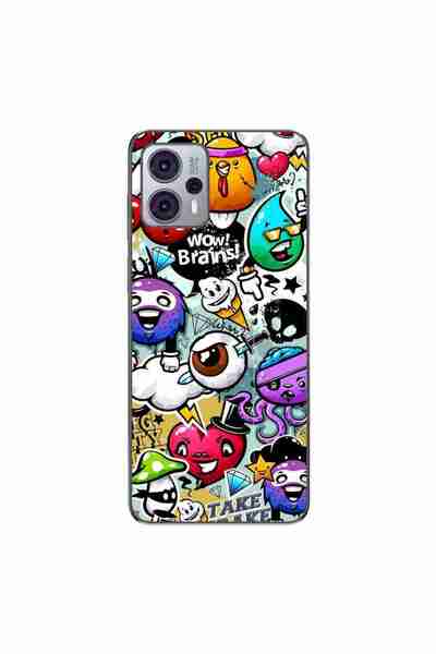 OEM Husa compatibila cu Motorola Moto G23 Silicon Gel Tpu Model Pop Art Graffiti