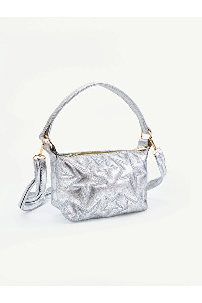 Beshora Palmer Silver Star Patterned Women's Shoulder & Crossbody Bag
