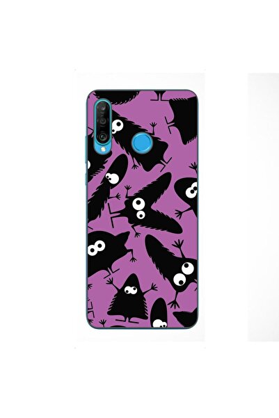 OEM Husa compatibila cu Huawei P30 Lite Silicon Gel Tpu Model Monstri Negri