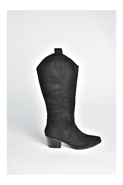LC Waikiki Nevavm Black Women's Boots with Difference V820356002