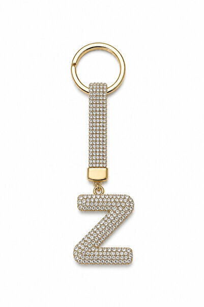 Balenbi Stone-Embellished Z Letter Figured Keychain and Bag Ornament