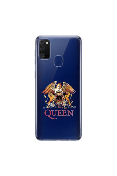 PPKin Samsung Galaxy M21 Compatible Metal 12 Design Transparent Case