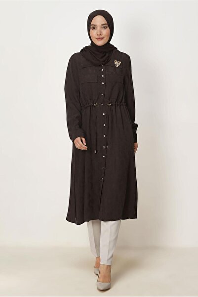 Alvina Lace-Up Satin Jacquard Tunic 46592