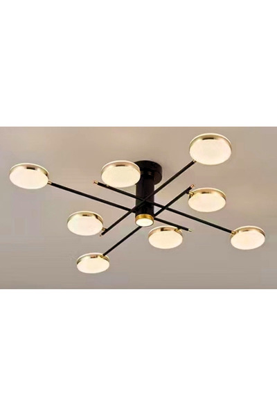 LightPlanet Lustra LED Neagra Cu Telecomanda wifi 2.4G lumina/rece/calda/neut...