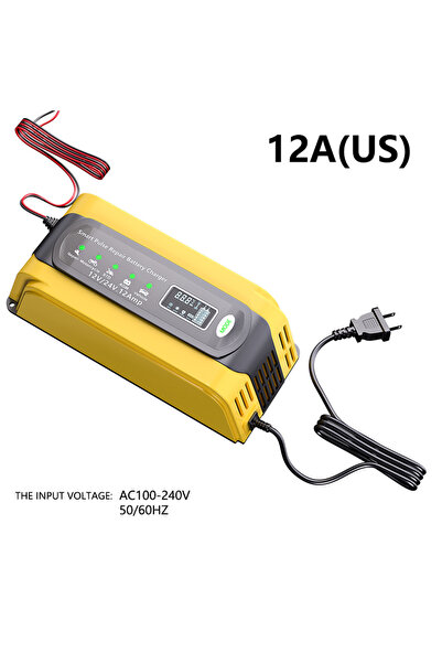 Choice1 US plug Flash Sale! Clearance! 12V/24V 12A Battery Charger and Mainta...