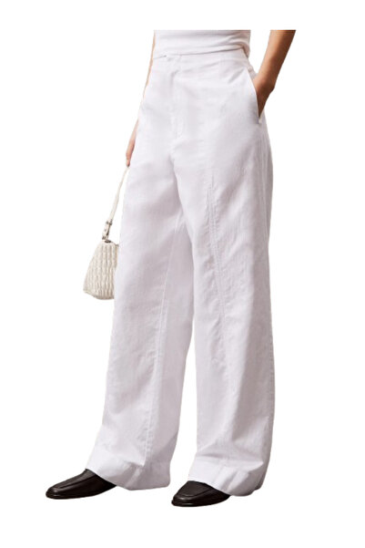 Calvin Klein Γυναικείο Παντελόνι Λευκό J20J225340-YAA