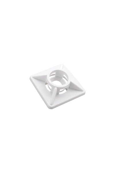 Braytron SUPORTI pt BRIDA, CU ADEZIV 19x19mm PA66 ALB 100BUC/PAC
