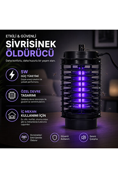 Coverzone Fotokatalitik Sivrisinek Öldürücü Cihaz 3W Elektrikli Sinek Kovucu ...
