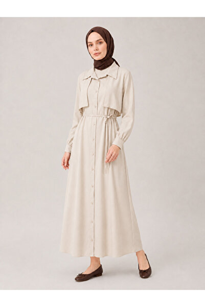Naknaku Aller Detailed Patched Dress-Stone