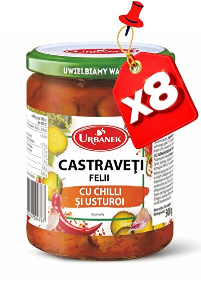 URBANEK Castraveti felii, cu chilli si usturoi 500g x8
