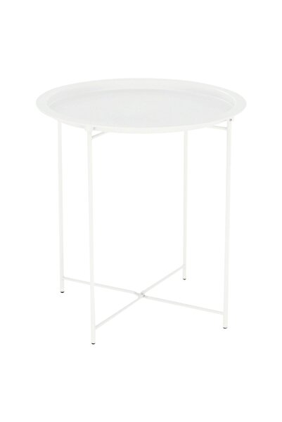 PUFO Round metal table with legs, modern design for living room, bedroom or t...
