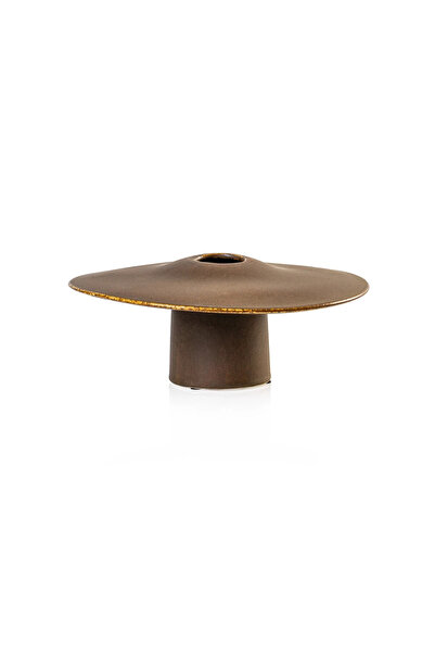 Midas Furniture مزهرية سيراميك 31*19 سم 30×30×12 سم لون بني