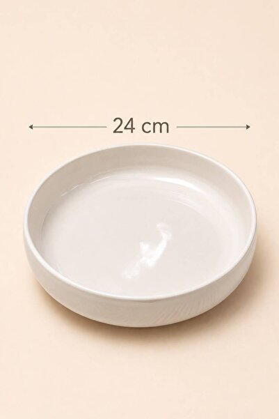 Bev Kitchen Perla 24 cm Porselen Salata Kasesi & Sunum Tabağı