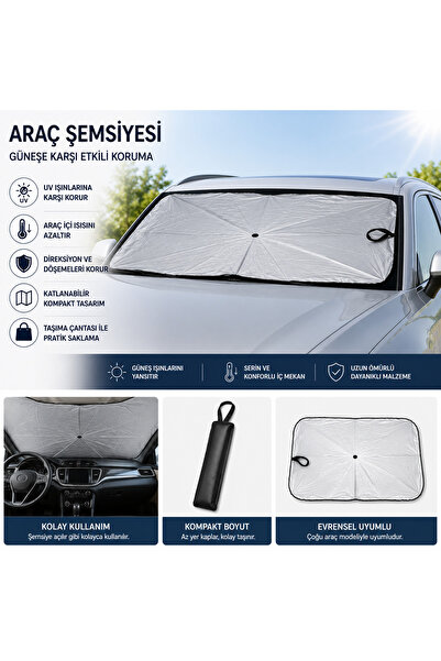 ARVALE Parasolar pliabil pentru parbrizul mașinii, cu protecție UV