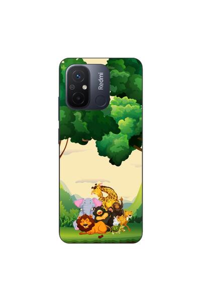 OEM Husa compatibila cu Xiaomi Redmi 12C Silicon Gel Tpu Model Jungla cu Animale