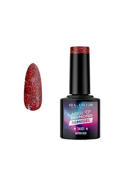 Elixir LASER DIAMOND SEMIGEL ΗΜΙΜΟΝΙΜΟ ΒΕΡΝΙΚΙ 1461 ASTER Red 8ML