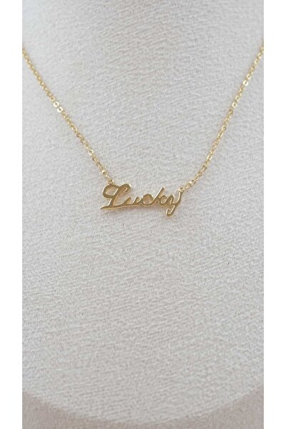 Jerie Gold Lucky Plate Necklace