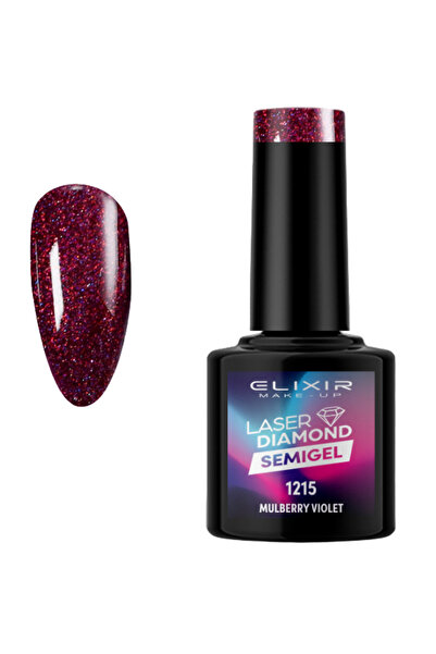 Elixir LASER DIAMOND SEMI GEL (ΗΜΙΜΟΝΙΜΟ BΕΡΝΙΚΙ) - 1215 (MULBERRY VIOLET) 8ML