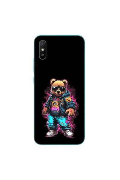 OEM Husa compatibila cu Xiaomi Redmi 9A Silicon Gel Tpu Model Bear Cool Black